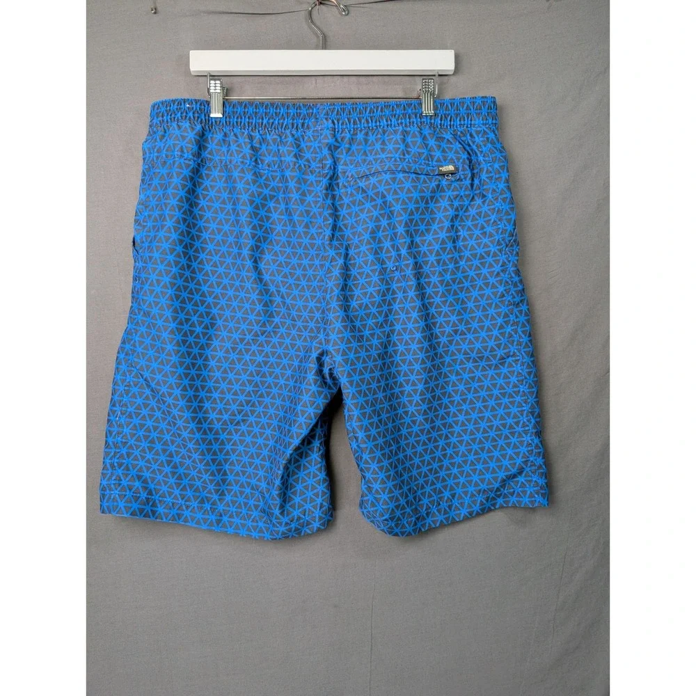 The North Face Mens Blue Geometric Pattern Swim Trunks Shorts Large 7401